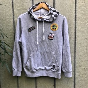Junk Food Atari gamer hoodie sweatshirt patches